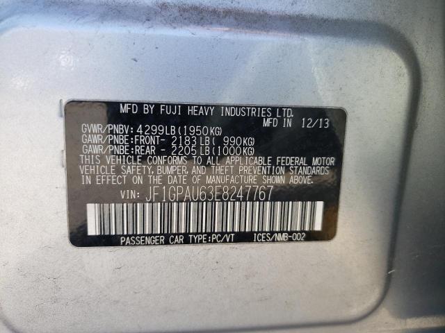 Photo 10 from auction – 2014 SUBARU IMPREZA SP with VIN JF1GPAU63E8247767