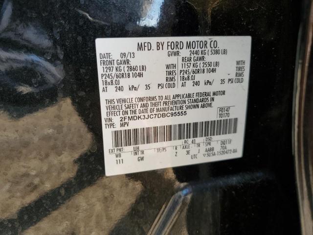 Photo 10 from auction – 2013 FORD EDGE SEL with VIN 2FMDK3JC7DBC95555