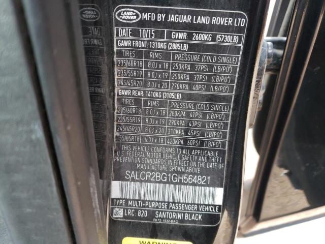Photo 10 from auction – 2016 LAND ROVER DISCOVERY with VIN SALCR2BG1GH564821