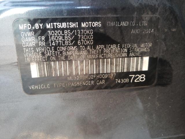 Photo 10 from auction – 2015 MITSUBISHI MIRAGE DE with VIN ML32A3HJ2FH009137