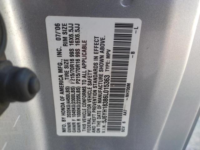 Photo 10 from auction – 2006 HONDA ELEMENT LX with VIN 5J6YH18386L015363
