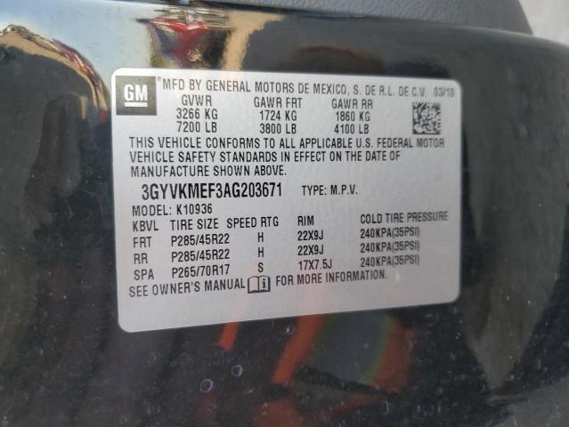 Photo 10 from auction – 2010 CADILLAC ESCALADE E with VIN 3GYVKMEF3AG203671