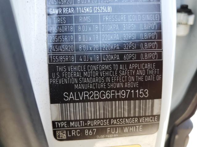 Photo 10 from auction – 2015 LAND ROVER RANGE ROVE with VIN SALVR2BG6FH971153
