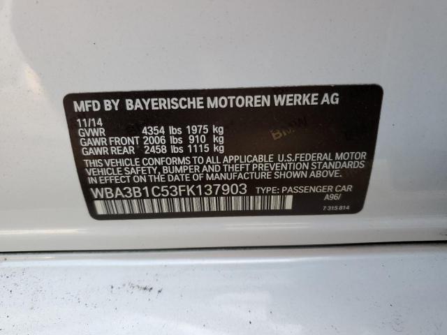 Photo 10 from auction – 2015 BMW 320 I with VIN WBA3B1C53FK137903