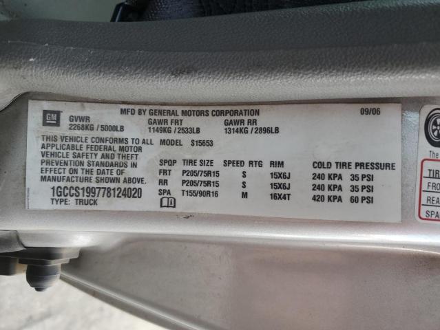 Photo 10 from auction – 2007 CHEVROLET COLORADO with VIN 1GCCS199778124020