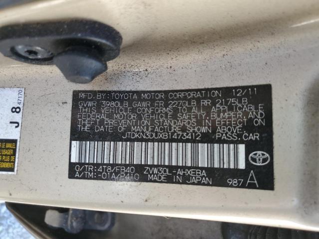 Photo 10 from auction – 2011 TOYOTA PRIUS with VIN JTDKN3DUXB1473412