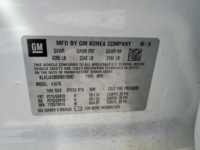Photo 10 from auction – 2017 BUICK ENCORE PRE with VIN KL4CJASB5HB018082