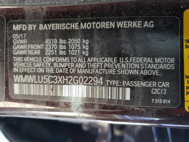 Photo 10 from auction – 2017 MINI COOPER S C with VIN WMWLU5C3XH2G02294