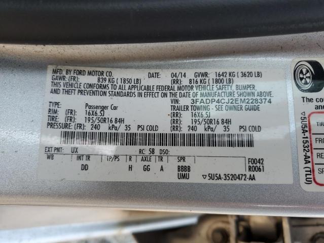 Photo 10 from auction – 2014 FORD FIESTA TIT with VIN 3FADP4CJ2EM228374