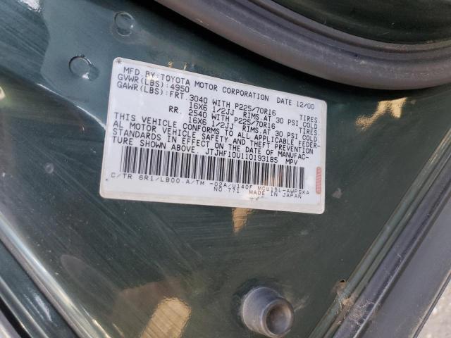 Photo 10 from auction – 2001 LEXUS RX 300 with VIN JTJHF10U110193185