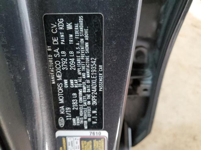 Photo 10 from auction – 2020 KIA FORTE FE with VIN 3KPF24ADXLE193542