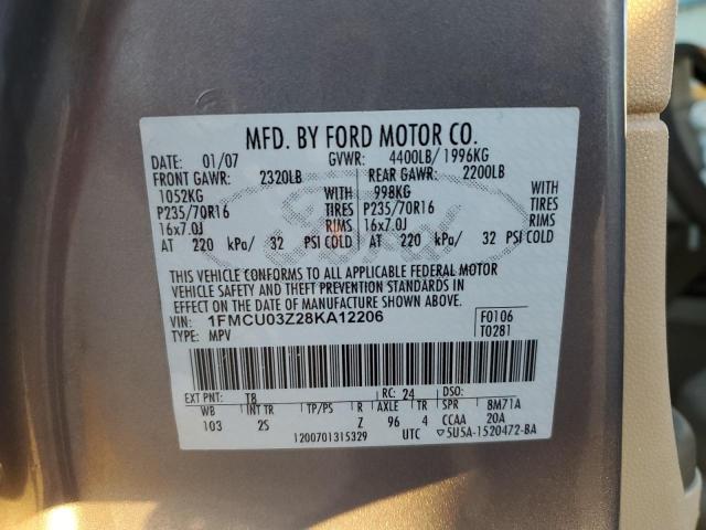 Photo 10 from auction – 2008 FORD ESCAPE XLT with VIN 1FMCU03Z28KA12206