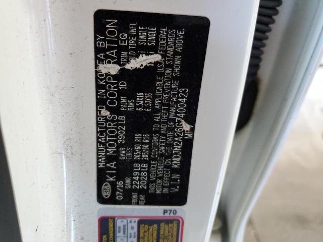Photo 10 from auction – 2016 KIA SOUL with VIN KNDJN2A26G7400423