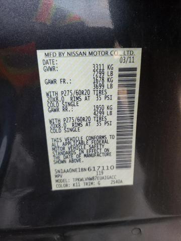 Photo 10 from auction – 2011 NISSAN ARMADA PLA with VIN 5N1AA0NE1BN617110