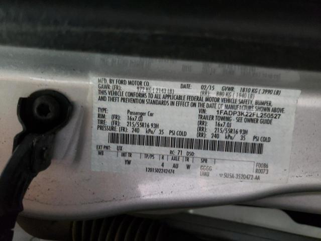 Photo 10 from auction – 2015 FORD FOCUS with VIN 1FADP3K22FL250527