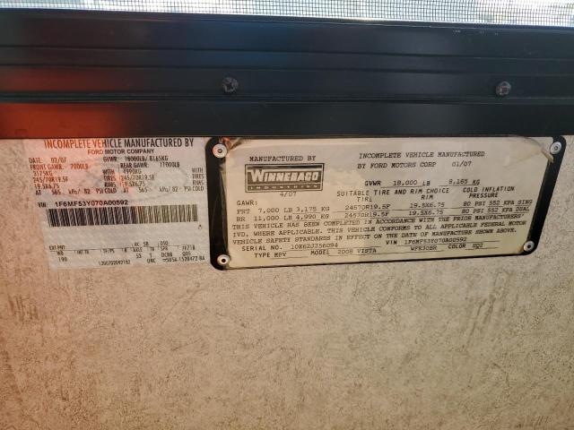 Photo 10 from auction – 2008 WINNEBAGO MOTORHOME with VIN 1F6MF53Y070A00592