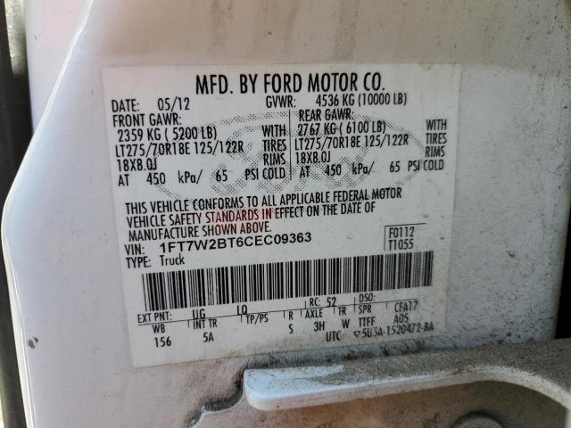 Photo 10 from auction – 2012 FORD F250 SUPER with VIN 1FT7W2BT6CEC09363