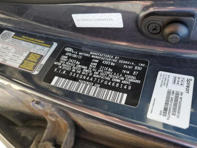 Photo 10 from auction – 2015 KIA OPTIMA EX with VIN 5XXGN4A71FG468149