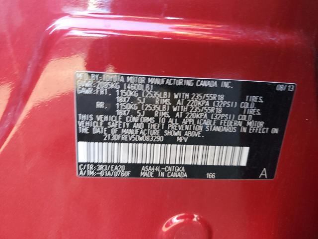 Photo 10 from auction – 2013 TOYOTA RAV4 LIMIT with VIN 2T3DFREV5DW083290