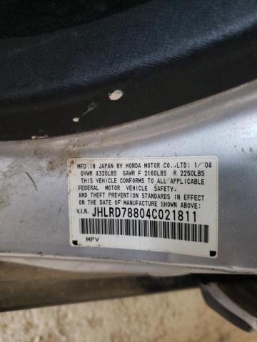 Photo 10 from auction – 2004 HONDA CR-V EX with VIN JHLRD78804C021811