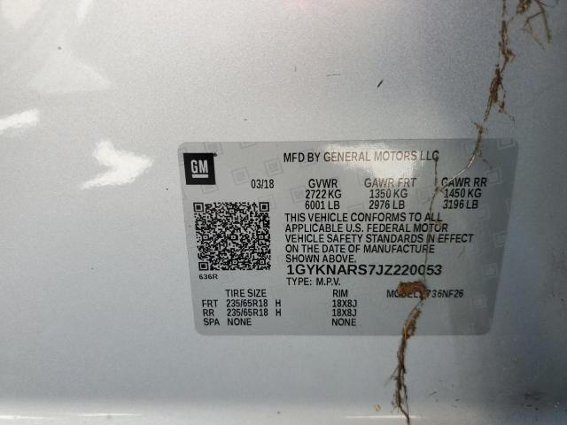 Photo 10 from auction – 2018 CADILLAC XT5 with VIN 1GYKNARS7JZ220053