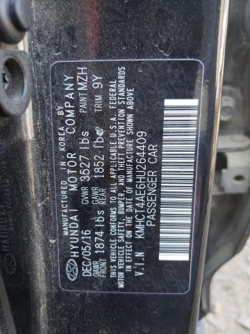 Photo 10 from auction – 2017 HYUNDAI ACCENT SE with VIN KMHCT4AE6HU264409