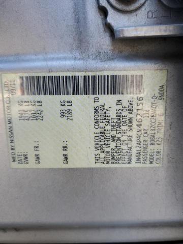 Photo 10 from auction – 2012 NISSAN ALTIMA BAS with VIN 1N4AL2AP4CN462156