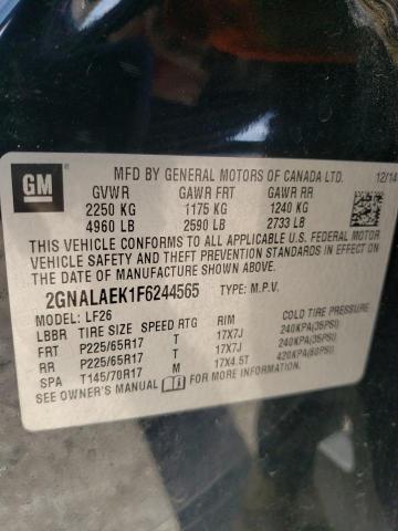 Photo 10 from auction – 2015 CHEVROLET EQUINOX LS with VIN 2GNALAEK1F6244565