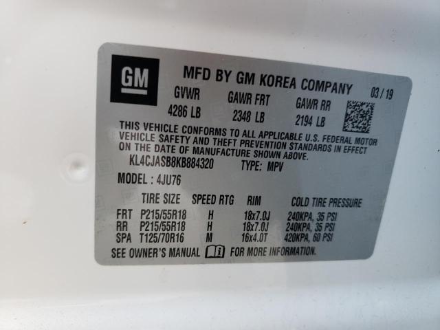 Photo 10 from auction – 2019 BUICK ENCORE PRE with VIN KL4CJASB8KB884320