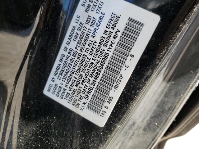 Photo 10 from auction – 2011 HONDA ODYSSEY EX with VIN 5FNRL5H48BB045985