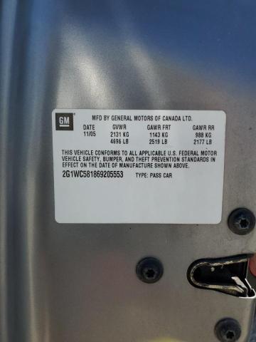 Photo 10 from auction – 2006 CHEVROLET IMPALA LT with VIN 2G1WC581869205553