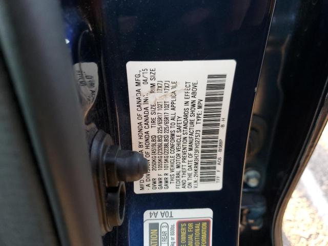 Photo 10 from auction – 2015 HONDA CR-V EXL with VIN 2HKRM3H73FH527573