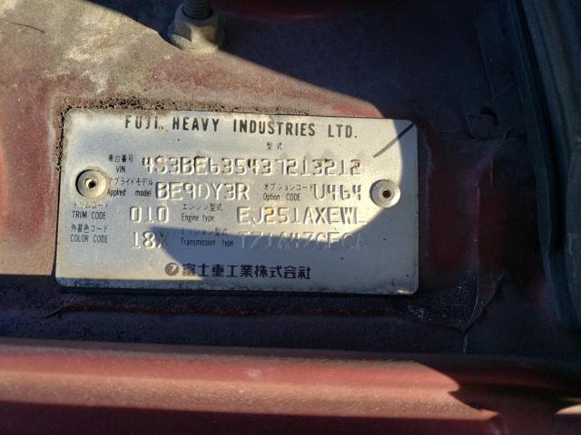 Photo 10 from auction – 2003 SUBARU LEGACY L with VIN 4S3BE635437213212