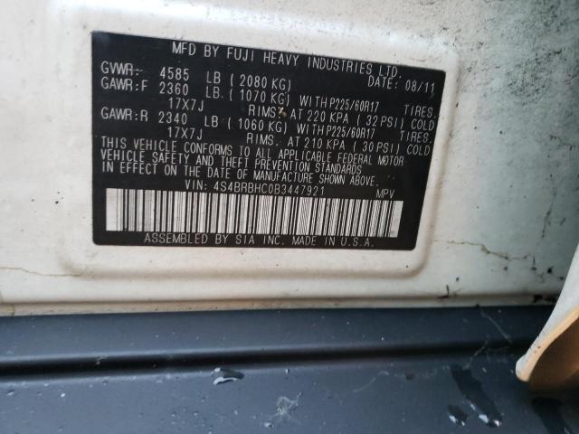 Photo 10 from auction – 2011 SUBARU OUTBACK 2. with VIN 4S4BRBHC0B3447921
