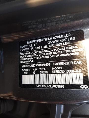 Photo 10 from auction – 2018 INFINITI QX30 BASE with VIN SJKCH5CR9JA059876