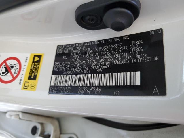 Photo 10 from auction – 2013 TOYOTA HIGHLANDER with VIN 5TDBK3EH5DS241901