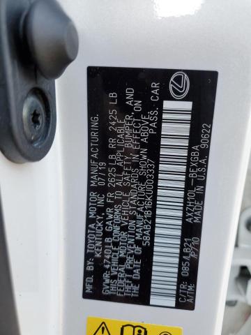 Photo 10 from auction – 2019 LEXUS ES 300H with VIN 58AB21B16KU003337