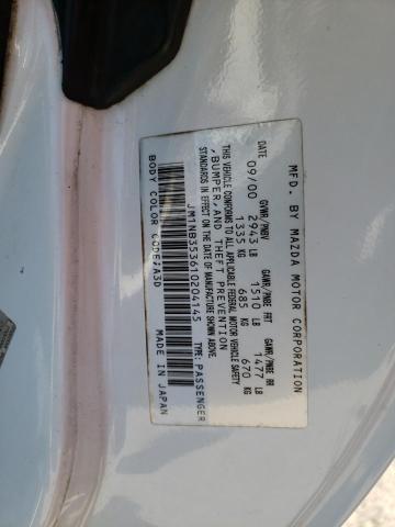 Photo 10 from auction – 2001 MAZDA MX-5 MIATA with VIN JM1NB353610204145