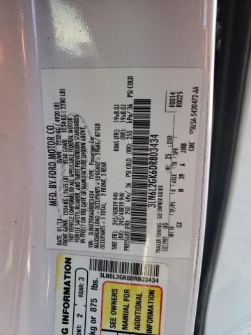 Photo 10 from auction – 2013 LINCOLN MKZ with VIN 3LN6L2GK6DR803434