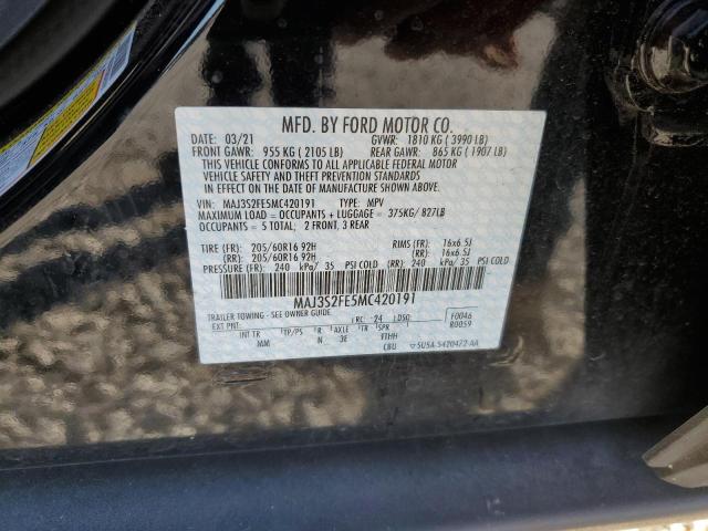 Photo 10 from auction – 2021 FORD ECOSPORT S with VIN MAJ3S2FE5MC420191