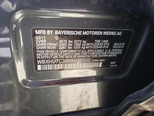 Photo 10 from auction – 2017 BMW X1 SDRIVE2 with VIN WBXHU7C39H5H36655