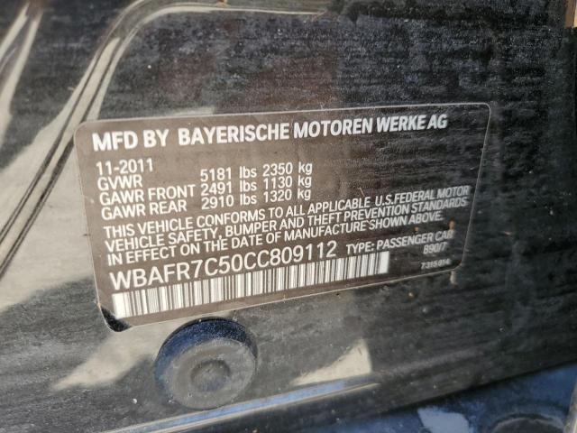 Photo 10 from auction – 2012 BMW 535 I with VIN WBAFR7C50CC809112