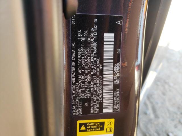 Foto 10 de la subasta – 2013 LEXUS RX 350 con VIN 2T2ZK1BA2DC111346