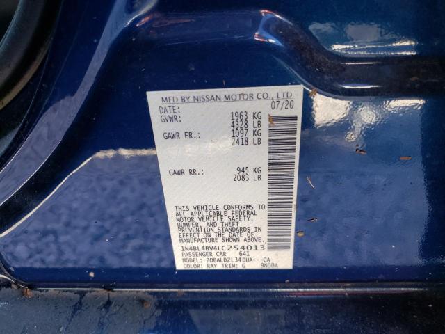 Photo 10 from auction – 2020 NISSAN ALTIMA S with VIN 1N4BL4BV4LC254013