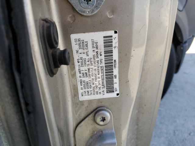 Photo 10 from auction – 2003 HONDA ELEMENT EX with VIN 5J6YH18533L003425