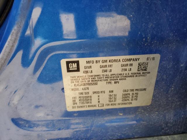Photo 10 from auction – 2015 BUICK ENCORE with VIN KL4CJASB7FB252592