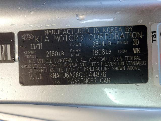 Foto 10 de la subasta – 2012 KIA FORTE EX con VIN KNAFU6A26C5544878
