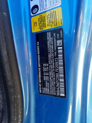 Photo 10 from auction – 2020 BMW 230I with VIN WBA2M7C06L7E20973