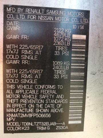 Photo 10 from auction – 2015 NISSAN ROGUE S with VIN KNMAT2MV8FP506656