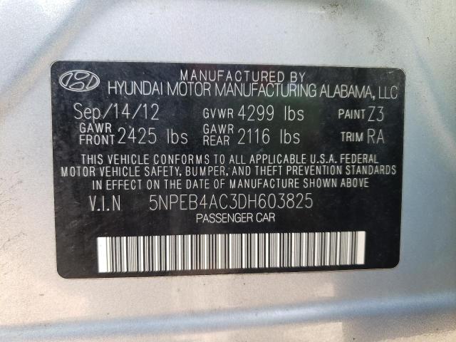 Photo 10 from auction – 2013 HYUNDAI SONATA with VIN 5NPEB4AC3DH603825